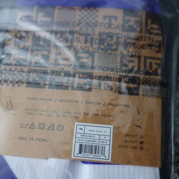RTFKT Robot Socks *Brand New Never Taken Out of the Package-Extremely Limited* - Picture 3 of 4